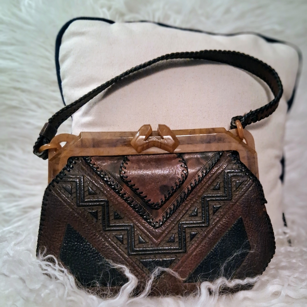 Vintage Bake Lite Latch Top Purse